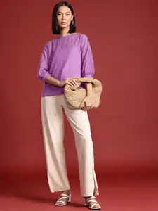 all about you Floral Puff Sleeve Lace Top