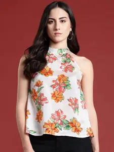 all about you Floral Print Halter Neck Top