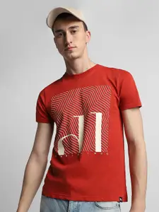 Dennis Lingo Geometric Printed Slim Fit T-shirt