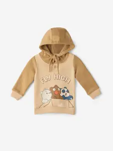 The Souled Store Boys We Bare Bears Printed Hooded Pure Cotton Pullover