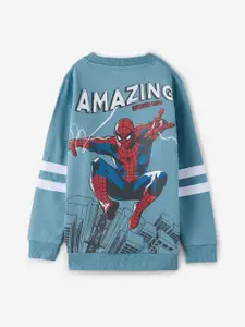 The Souled Store Boys Spider-Man Printed Pure Cotton Pullover