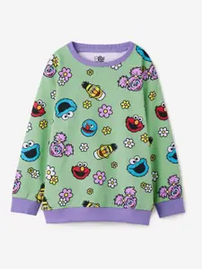 The Souled Store Sesame Street Boys Conversatinal Printed Pure Cotton Pullover