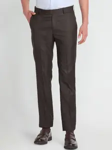 Arrow Men Mid-Rise Dobby Formal Trousers