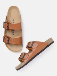 Woodland Men Double-Strap Comfort Sandals with Buckle Detail
