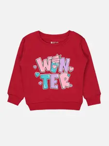 Bodycare Kids Girls Typography Printed Sweatshirt