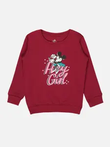 Bodycare Kids Girls Minnie & Friends Printed Fleece Pullover Sweatshirt