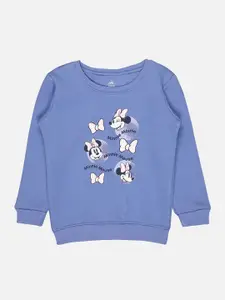 Bodycare Kids Girls Minnie Mouse Printed Fleece Sweatshirt