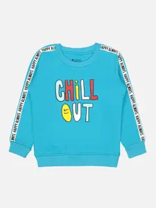 Bodycare Kids Boys Typography Printed Fleece Pullover Sweatshirts