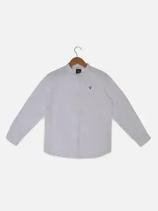 Allen Solly Junior Boys Mandarin Collar Slim Fit Casual Shirt