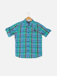 Allen Solly Junior Boys Slim Fit Tartan Checked Casual Shirt