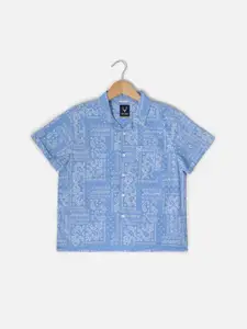 Allen Solly Junior Boys Ethnic Motifs Printed Printed Casual Shirt