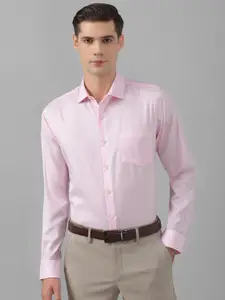 Allen Solly Slim Fit Textured Self Design Spread Collar Cotton Formal Shirt