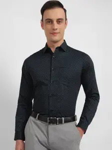 Allen Solly Slim Fit Micro Ditsy Printed Pure Cotton Formal Shirt