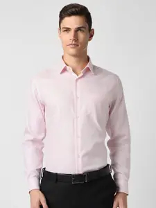 Peter England Elite Spread Collar Long Sleeve Cotton Regular Fit  Formal Shirt