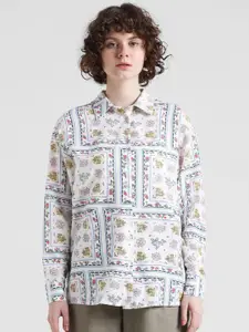 ONLY Onlslay Tile Floral Printed Casual Shirt