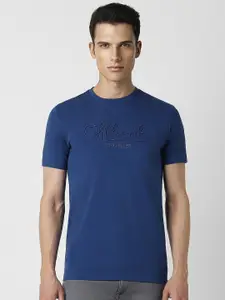 VAN HEUSEN DENIM LABS Embroidered Round Neck Regular Fit Short Sleeves T-shirt