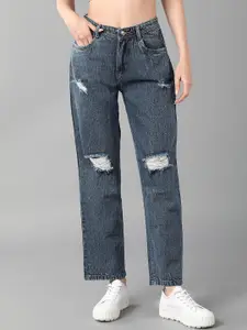 Nifty Women Boyfriend Fit High-Rise Mildly Distressed Stretchable Jeans