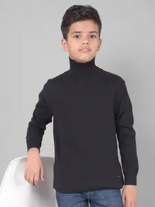 Crimsoune Club Boys Turtle Neck Long Sleeves Pure Cotton Pullover