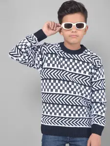 Crimsoune Club Boys Abstract Printed Long Sleeves Pullover