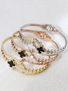 Jewels Galaxy Set Of 3 Mother of Pearl Bangle-Style Bracelet