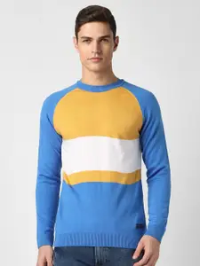 Peter England Casuals Colourblocked Pure Cotton Pullover