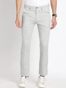 Turtle Checked Ultra Slim Fit Cotton Linen Regular Trousers