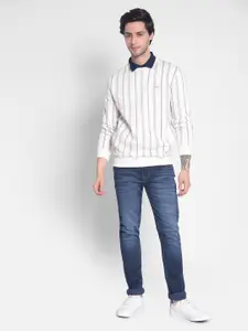 Crimsoune Club Striped Pullover Sweatshirt
