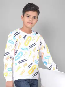 Crimsoune Club Boys Typography Printed Cotton Sweatshirt