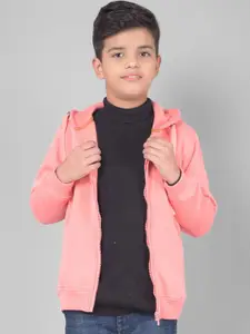 Crimsoune Club Boys Hooded Front Open Sweatshirt