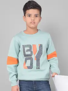 Crimsoune Club Boys Typography Printed Pullover Sweatshirt