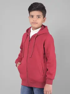 Crimsoune Club Boys Hooded Front Open Sweatshirt