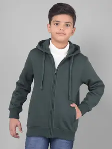 Crimsoune Club Boys Hooded Front-Open Sweatshirt