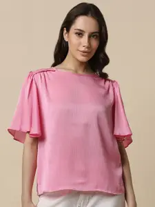 Allen Solly Woman Self Design Flared Sleeves Top