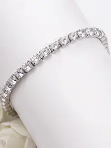 GIVA 925 Sterling Silver Cubic Zirconia Rhodium-Plated Cubic Zirconia Bracelet