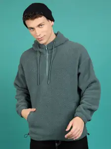 HIGHLANDER Hooded Drop Shoulder Sleeves Oversized Sweatshirt
