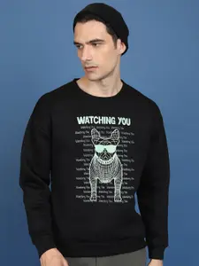 HIGHLANDER Graphic Printed Drop Shoulder Sleeves Relaxed Fit Sweatshirt