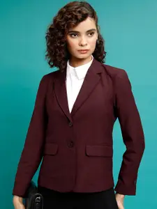 CHIC BY TOKYO TALKIES Notched Lapel Single-Breasted Casual Blazer