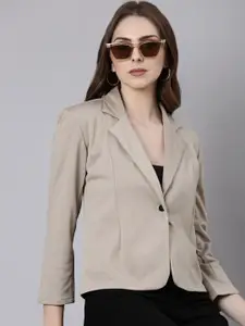 SHOWOFF Notched Lapel Collar Single Breasted Blazer