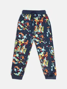 MINI KLUB Boys Mid-Rise Abstract Printed Joggers