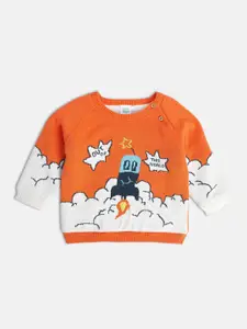 MINI KLUB Boys Printed Pure Cotton Pullover Sweaters
