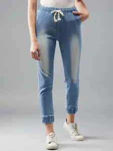 DressBerry Women Blue Mid Rise Clean Look Heavy Fade Stretchable Jeans