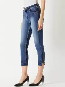 DressBerry Women Blue Skinny Fit Heavy Fade Clean Look Stretchable Jeans