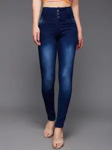 DressBerry Women's Skinny Fit High Rise Regular Length Stretchable Denim Jeans