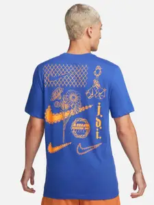 Nike Dri-FIT Fitness Graphic Printed Relaxed-Fit Round Neck T-Shirt
