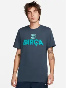 Nike F.C. Barcelona Mercurial Football Printed Round Neck Pure Cotton T-Shirt