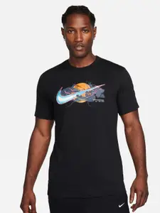 Nike Swoosh Graphic Printed Round Neck Pure Cotton T-Shirt
