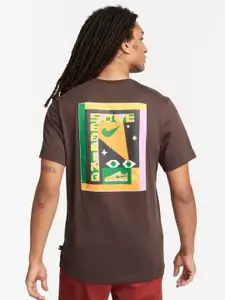 Nike Sportswear Graphic Printed Round Neck Pure Cotton T-Shirt