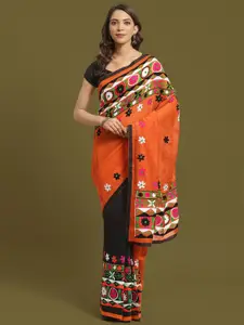 HOUSE OF ARLI Floral Embroidered Saree