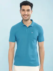 Force NXT Men Solid Super Combed Cotton Polo T-shirt