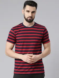 Force NXT Men Striped Pack of 1 Super Combed Cotton T-Shirt